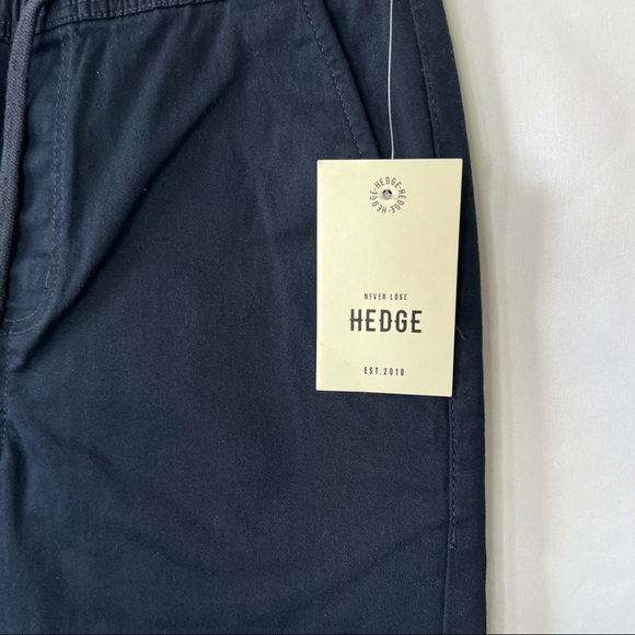 Hedge Mens Stretch Twill Shorts Pockets Drawstring Surged Hem Size S/P/P - Picture 3 of 10